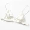 Sujetador de seda sin aro, sexy, de verano, fino, con espalda descubierta, elástico, con copa triangular, ropa interior tentadora para mujer