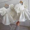 2026 Nuevo Vestido de Satén para Niña de las Flores Fiesta de Cumpleaños Infantil Modelo Pasarela Actuación de Piano Falda Tutú Venta al por Mayor