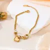 2026 Nuevo Brazalete Retro de Acero de Titanio para Mujer, Estilo Ins de Lujo Ligero con un Toque de Alta Gama, Joyería de Moda que No se Desvanece, Artículo Popular