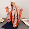 Bufanda Cuadrada Nueva Estilo Coreano Estampada Seda Artificial Chal de Gama Alta Bufanda Versátil para Cuello Bufanda Cuadrada Pequeña Pañuelo para la Cabeza Bufanda para Mujer