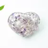 Plato de Amor de Resina, Cuenco Desmagnetizador Relleno de Cristal Natural, Cornucopia de Lujo Ligero para el Hogar, Adornos Artesanales