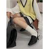 Plusox meias de fio grosso estilo japonês meias femininas até a panturrilha meias grossas para meninos meias de trabalho brancas meias femininas de outono e inverno