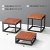 Mesa de Buffet de Madera Plato para Ensalada de Frutas Cerámica Lujo Ligero Tres Niveles Fruta Hotel Bol para Platos Fríos Estante para Bol de Salsas para Hot Pot