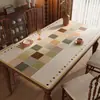 Tapete de Mesa de Jantar Estilo Novo 2026, Luxo Leve Estilo Americano, Sensação de Alta Qualidade, Impermeável, à Prova de Óleo, Lavável, Isolante Térmico, Tapete Protetor de Mesa em Couro