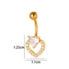 Henson Clásico Acero Inoxidable con Incrustaciones de Cobre Zirconia Barra con Forma de Serpiente Corazón Forma de Flor Joyería para Piercing de Ombligo