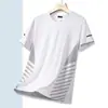 Camiseta Masculina de Verão Clássica Simples Solta Confortável Respirável Fresca de Manga Curta Camiseta Masculina para Esportes ao Ar Livre de Secagem Rápida com Gola Redonda