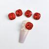 Hacha de uña larga estilo francés joyería de uña de diamante diamante al por mayor cristal brillante con forma de diamante de fondo puntiagudo rosa cuadrado grueso broca para uñas
