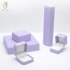 Ropa ahumada joyero púrpura moda caja de joyería de cuero PU fábrica al por mayor almacenamiento de colgantes de collar joyero