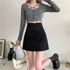 Falda Bodycon Irregular Diseño de Diosa Sentido Plisada Falda de Un Paso Cintura Alta Línea A Media Falda Ropa Exterior Ins Falda Corta