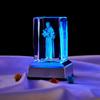Al por mayor transfronterizo paloma sacerdote 3D tridimensional grabado láser cubo de cristal adornos de luz nocturna luminosa