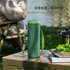 Bolsa portátil aislada para botella de agua de exterior, funda cruzada de gran capacidad para botella de agua, a prueba de frío y anticaídas, adecuada para viajes y camping