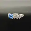 Anillo de Diamante de Alto Carbono Corte Flor de Hielo S925 Europeo y Americano Transfronterizo Unisex Estilo Pequeño Chanel Diamante Súper Brillante Anillo de Uso Diario