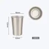 Taza de Cerveza de Acero Inoxidable 304, Taza para Jugos, Taza Anticaídas, Taza Comercial de una Sola Capa, Taza Personalizada para Café y Bebidas Frías, Vaso para Enjuague Bucal