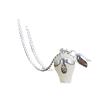 Colgante de orquídea de jade Hetian con incrustaciones de plata esterlina S925 para mujer, elegante y versátil, cadena para clavícula, colgante al por mayor
