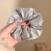 Elástico de cabelo com laço de renda francesa, scrunchie oversized, estilo casual, acessório de cabelo para coque elegante, faixa de cabelo, elástico de cabelo grande para mulheres