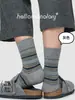 Calcetines de Algodón a Rayas de Media Caña para Hombre de Primavera y Verano, Versátiles, Casual de Negocios, Sin Costuras, Absorbentes de Sudor, Retro, Calcetines Zhuji