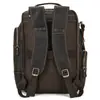 Mochila Masculina, Mochila de Couro Crazy Horse, Bolsa Escolar de Couro Bovino, Mochila de Grande Capacidade, Bolsa de Viagem, Bolsa de Ombro Masculina para Negócios