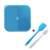 Tapete para lamer para mascotas Amazon Utensilios de silicona para comida de mascotas Ventosa Tapete para lamer Tapete para comida lenta Anti atragantamiento Plato para comida lenta Tapete para lamer para perros