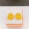 Brincos de Novo Estilo, Joias de Casamento da Moda Estilo Chinês, Brincos de Flor de Neve Crisântemo Estilo Antigo Banhados a Ouro, Joias Femininas Atacado