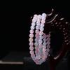 Puesto de Pulseras de Morganita Lugar Escénico Venta en Vivo Color Caramelo Morganita Pulsera de Cuentas de Múltiples Círculos Collar Venta al por Mayor