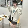 Abrigo para Niñas Estilo Primavera y Otoño 2026 Nuevo Moda Elegante Infantil Estilo Coreano Sudadera con Capucha para Niñas Mayores Ropa de Primavera Sudadera con Capucha