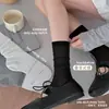 Calcetines de media suela para mujer, calentadores de pierna estilo Miu inspirados en el ballet para pasarela, calcetines transpirables y adelgazantes de media pantorrilla