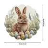 Mantel de Encaje de Lino para Producto Nuevo de Primavera y Verano, Mantel de Conejo de Pascua, Impresión Plana