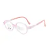 Armazón de Gafas Retro Tr90 de Silicona para Niños y Estudiantes con Varillas Antideslizantes Ajustables, Venta al por Mayor desde la Tienda de Fábrica de Gafas de Danyang