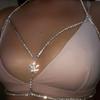 Cadena de pecho de hoja de arce con diamantes de imitación, simple, transfronteriza, europea y americana, sexy, para discoteca, cadena corporal de bikini