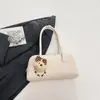 Bolsa Boston Minimalista Cor Sólida Estilo Coreano Verão 2026 Nova Moda Elegante Bolsa de Ombro Única Ins