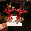 Pasador de Navidad diadema festiva pasador de asta de ciervo accesorios para el cabello de mujer para disfraz de Navidad