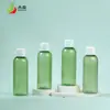 Botella de agua hidratante de 150 ml para rellenar, botella de aceite limpiador, botella de plástico PET para agua desmaquillante, botella de loción con tapa abatible, botella de hombro redondo