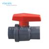 Válvula de bola de combinación octogonal Huilin viarain UPVC bomba de agua proyecto de conservación de agua conexión de tubería válvula de bola manija roja