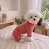 Ropa reflectante de cuatro patas con cuello alto y rayas para perro, base para el hogar, mono de cuatro patas para mascotas, ropa interior cálida para otoño e invierno