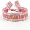 Pulsera de estilo étnico bohemio bordada con cinta, pulsera de moda con cinta de color, correa de muñeca tejida, pulsera genial para parejas