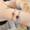 Pulsera de Acero Inoxidable con Hilo de Color Mágico Seiko Broca de Alto Carbono Rosa Seco Lujo Ligero Gama Alta Nido de Pájaro Che Fanta Pulsera con Taladro para Mujer