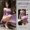 Fei Mu Man Rosa Salvaje Cuello de un Carácter Cheongsam Perspectiva 6713 Lencería Sexy Deseo Puro Sexy para Revit Cadera Libre de Tentación