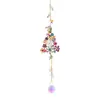 Carrillón de Viento para Jardín Colgante de Cristal Atrapasoles con Diamantes, Lujo Ligero Árbol de Navidad Cereza Trébol de Cuatro Hojas Piña Suministro Transfronterizo