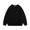 Esenciales Hhh Fog Estampado de Velour de Doble Línea Silicona en Relieve Sudadera Unisex de Peso Pesado Cuello Redondo Otoño e Invierno Moderna