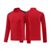 Conjunto de Chándal de Fútbol con Media Cremallera, Uniforme de Partido de Manga Larga Liso para Primavera y Otoño, Ropa Deportiva de Punto Hecha a Medida