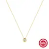 Moda europea y americana s925 plata de ley bolsa apilada incrustada diamante único collar apilado diario clavícula para mujer