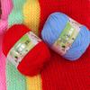 Proteína de Seda Terciopelo Algodón Leche para Bebé Bola de Algodón Hilo Suéter Sombrero Zapatos Muñeca Crochet diy Bolso de Tejido para Bebés Niños