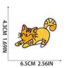 Xiao Tian gatito de dibujos animados parche de tela bordado decoración de bolsa parche bordado para computadora microestampilla gato gato estrella bordado