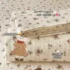 Lençol de cama de gaze dupla camada floral pastoral, capa de cama de solteiro para dormitório estilo ins, roupa de cama, lençol de cama 100% algodão Classe A