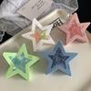 Horquilla de estrella de cinco puntas con ácido acético y color dopamina de estilo coreano, adorable y bonita pinza de agarre con forma de tiburón, accesorios para el cabello para niñas.