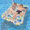 Produtos de Esportes Aquáticos Transfronteiriços Proteção Ambiental Espessado Buraco Folhas Inflável Bote Flutuante com Travesseiro PVC Cama Flutuante de Água
