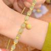 Pulseira imitação Hetian Yu feminina design nicho ins que não desbota retrô temperamento luxo leve presente para amigas Bai combina
