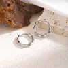 Moda Transfronteriza Exquisitos Pendientes de Bambú y Acero Inoxidable Diseño de Nicho Pendientes de Alta Gama Estilo Normcore Chino Pendientes Versátiles