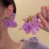 Aretes de Hortensia Atmósfera Ins Aretes Transfronterizos con Aguja de Plata S925 Primavera y Verano Dopamina Lindos Aretes de Mujer de Gama Alta