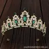 Tiara de Coroa de Noiva Europeia e Americana Headband de Strass Coroa Barroca de Liga Leve Acessórios para Vestido de Casamento Estilo Princesa Alta Qualidade